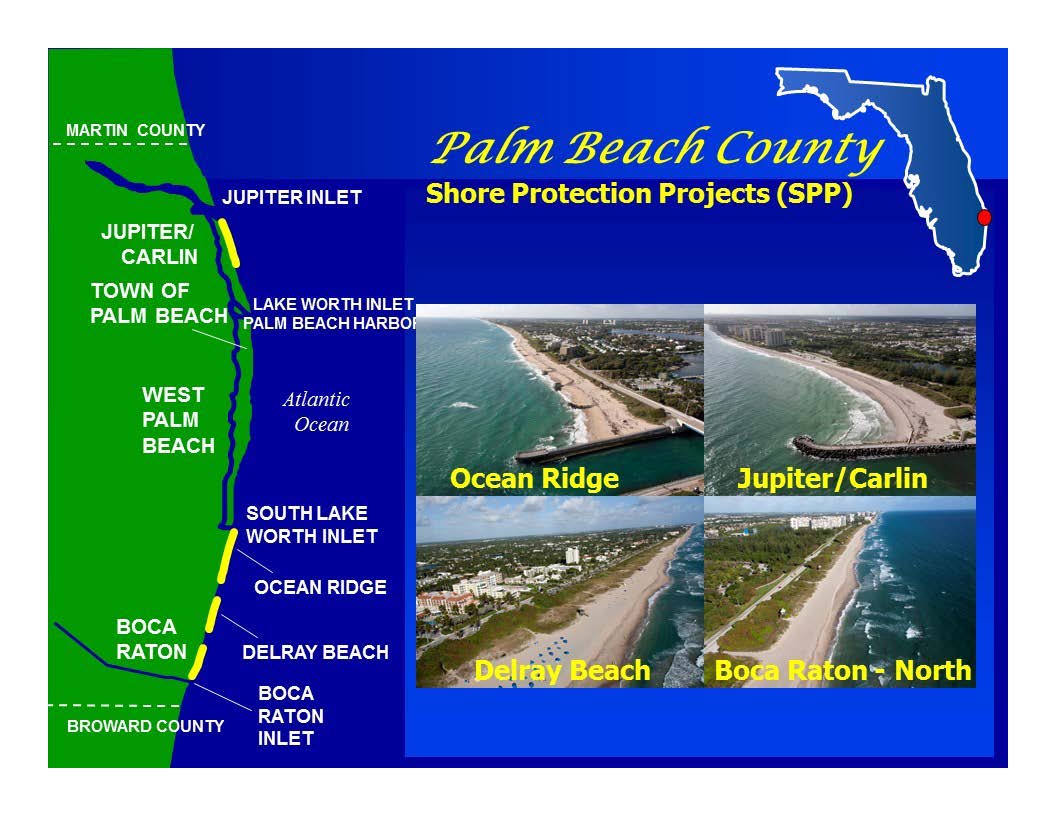 Palm Beach County Shore Protection Project map